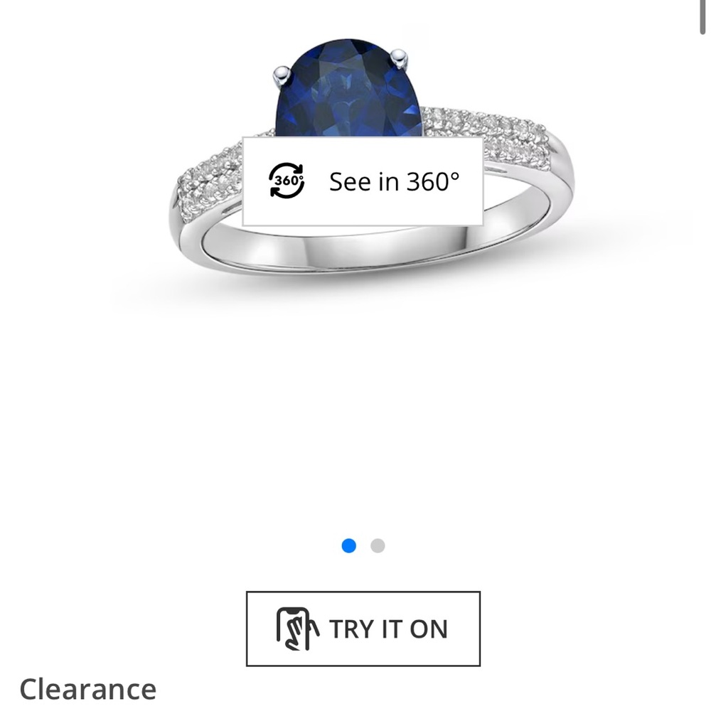 Blue and Silver Lab Grown Sterling Silver Ring